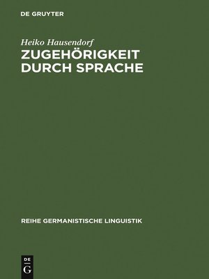 cover image of Zugehörigkeit durch Sprache